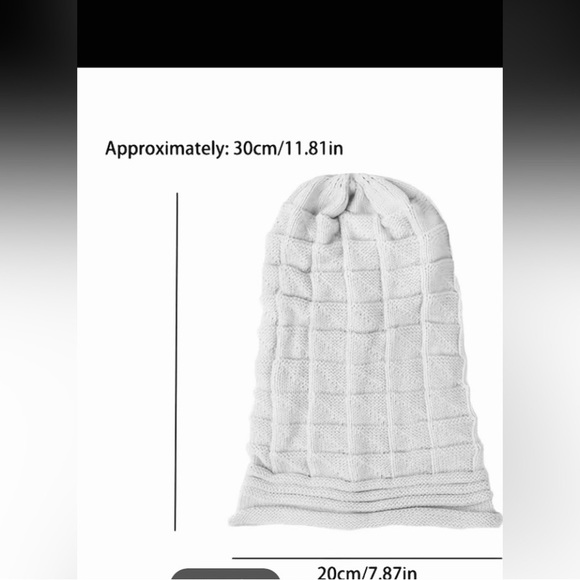 Slouchy Knit Beanie Hat In Charcoal Grey - Picture 2 of 3